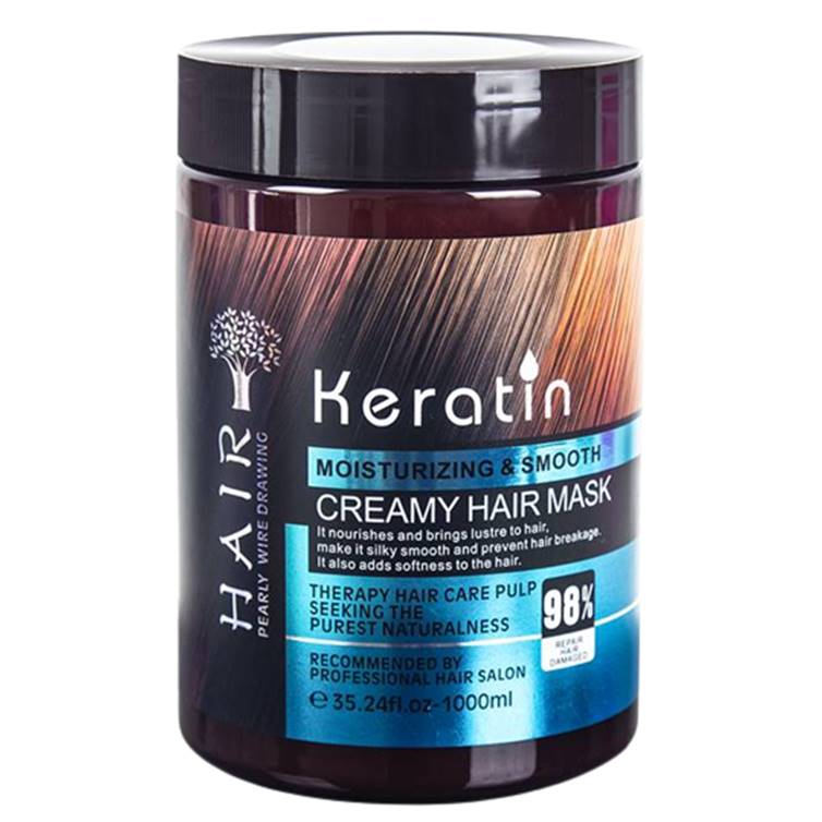 Hair Pearly Wire Drawing Keratin Creamy Hair Mask 1000ml