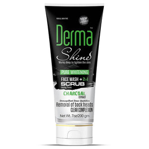 Derma Shine Charcoal Face Wash + Scrub (2 IN 1)