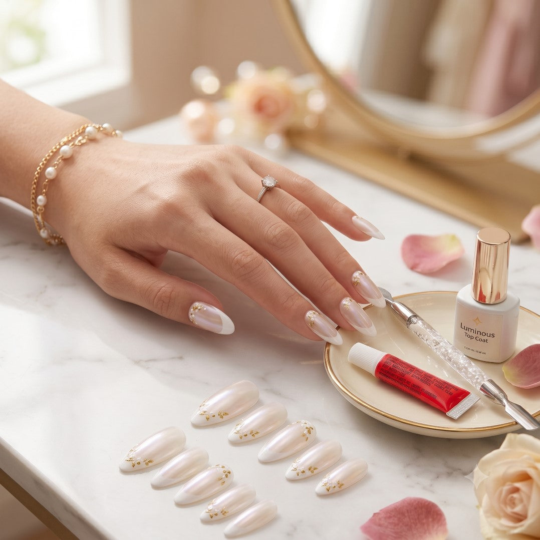 10 Pieces False Nails with Glue