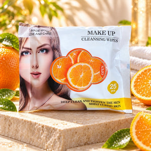 25-piece makeup cleansing wipes vitamin C