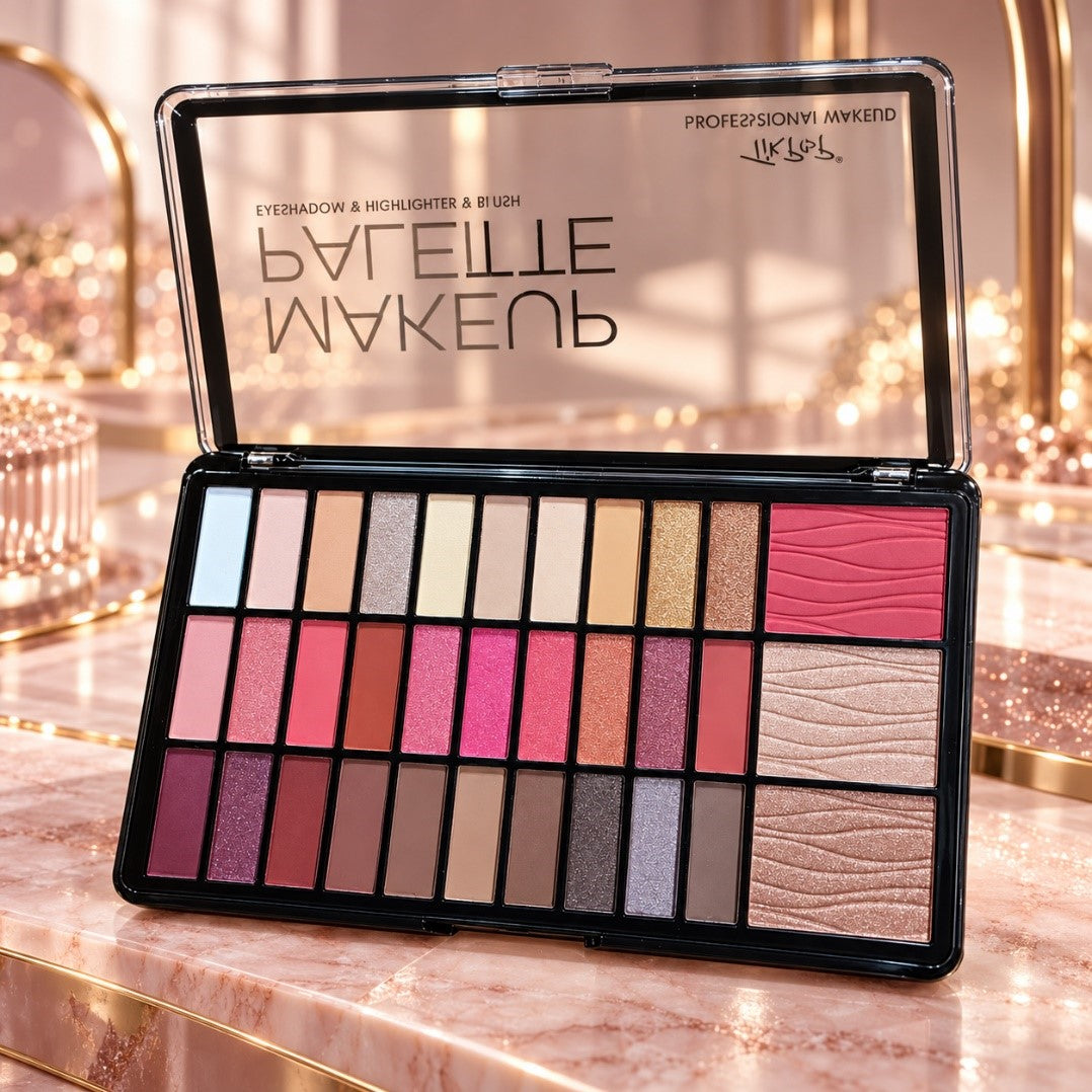 33-color matte and shimmer eyeshadow blush and highlighter palette