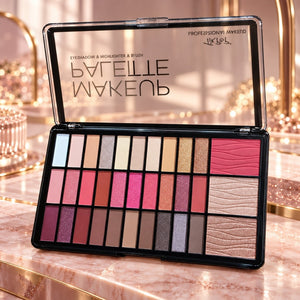 33-color matte and shimmer eyeshadow blush and highlighter palette