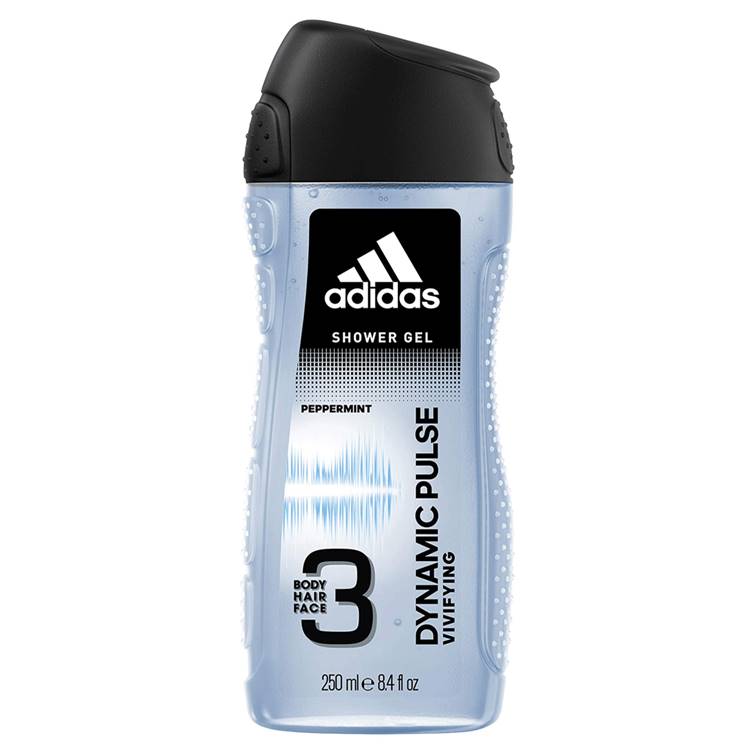 Adidas Dynamic Pulse Shower Gel 3 in 1 Body, Hair and Face 250ml