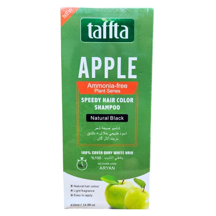 Apple Speedy Hair Color Shampoo Ammonia Free Natural Black 420ml