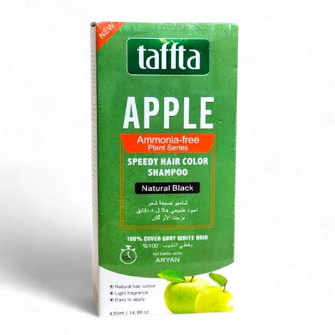 Apple Speedy Hair Color Shampoo Ammonia Free Natural Black 420ml