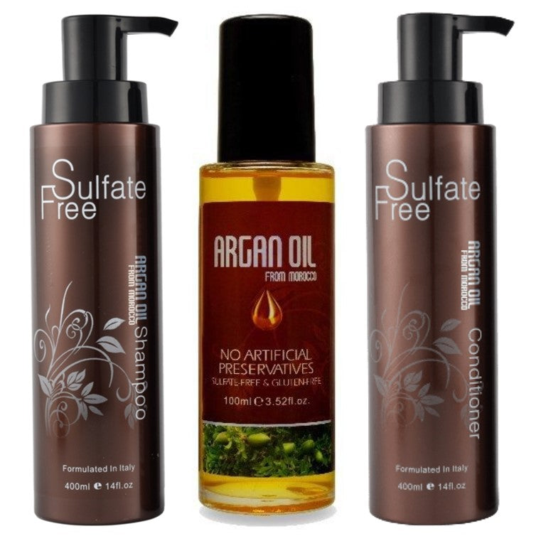 Argan Oil Sulfate Free Anti-Frizz & Hair Growth Kit