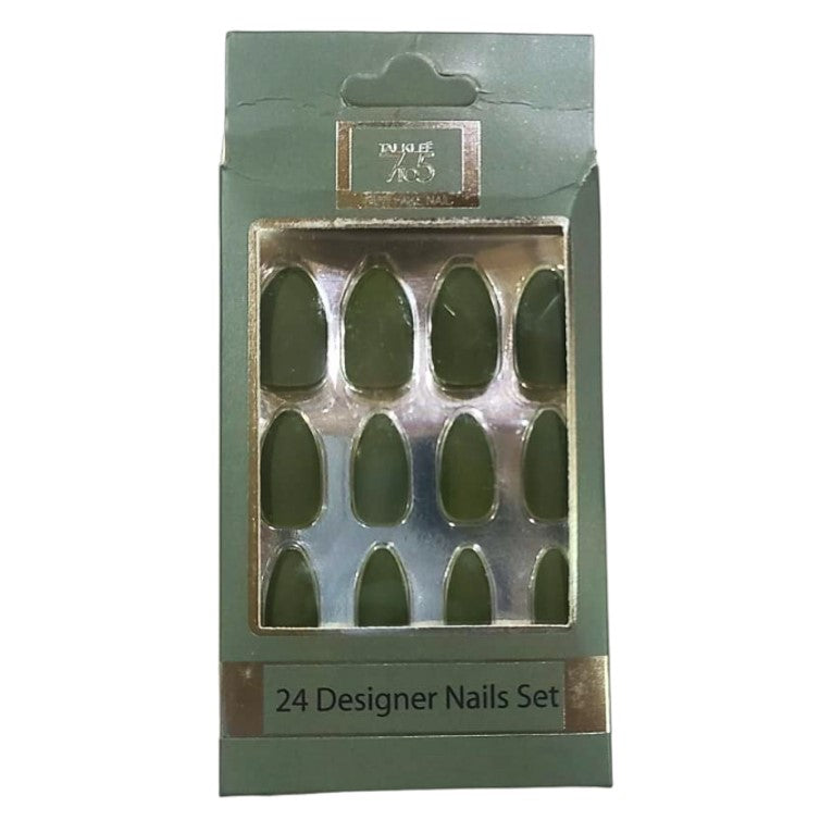 Artificial Acrylic Nails Shade Green