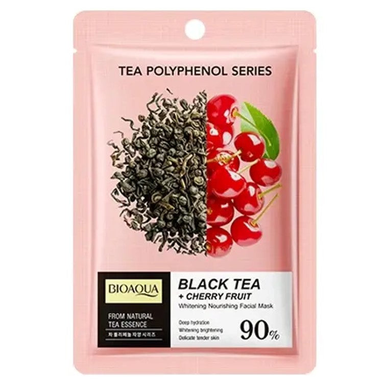 BIOAQUA Black Tea & Cherry Fruit Whitening Face Mask