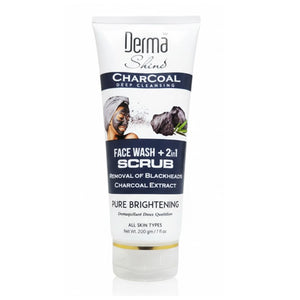 Derma Shine Charcoal Face Wash + Scrub (2 IN 1)