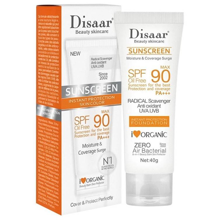 Disaar Sunscreen Cream SPF90 Oil Free Instant Protection 40g