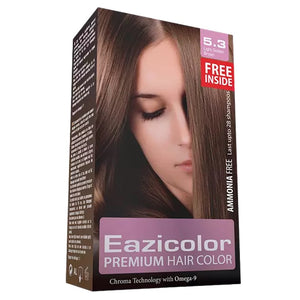 Eazicolor Premium Hair Color Kits for Women 5.3 Light Golden Brown