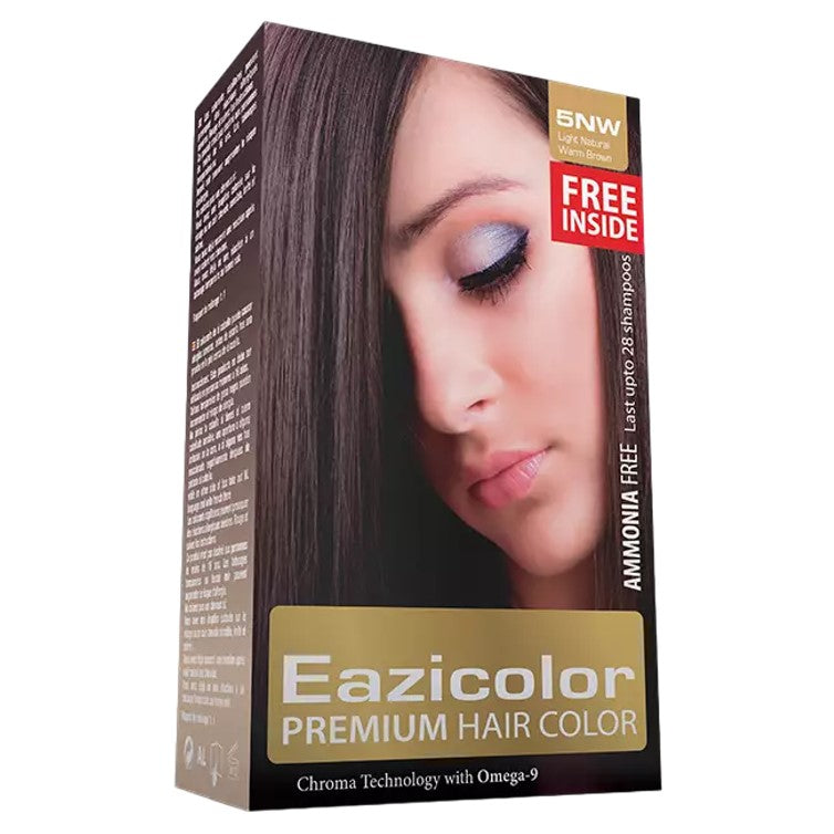 Eazicolor Premium Hair Color Kits for Women 5NW Light N/Warm Brown
