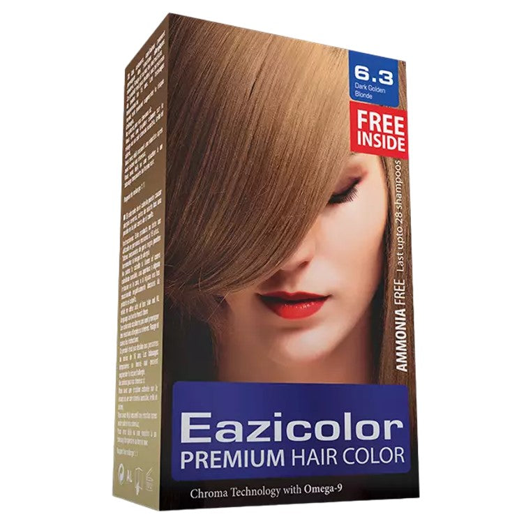Eazicolor Premium Hair Color Kits for Women 6.3 Dark Golden Blonde