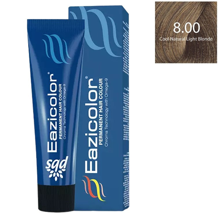 Eazicolor Professional Tube 8.0 Cool Natural Light Blonde 60ml