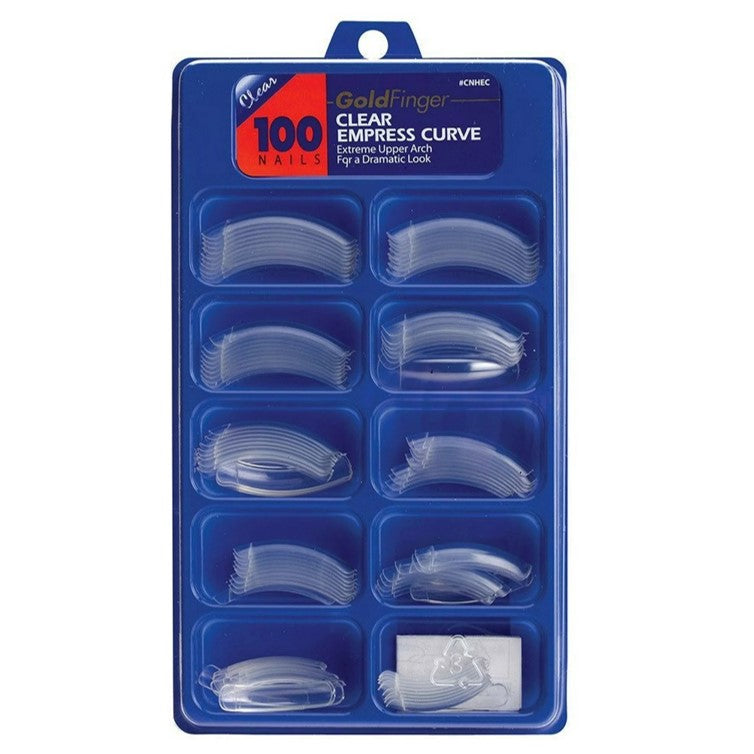 Empress Curve Tips Artificial Clear Nails
