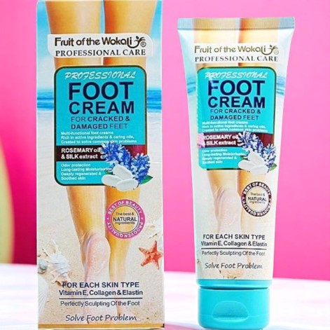 Fruit of Wokali Foot Cream for Cracked & Damaged Feet with Rosemary Oil 130ml