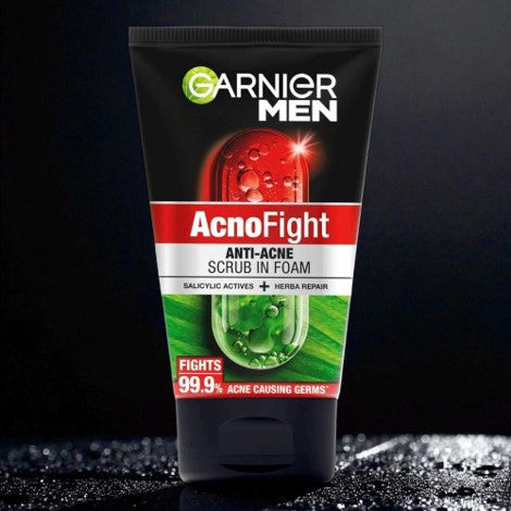 Garnier Men Acno Fight Anti Acne Scrub in Foam 100ml