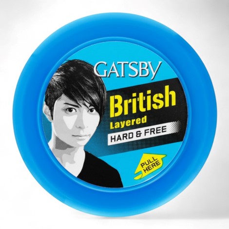 Gatsby British Layered Hard & Free Styling Hair Wax 75g