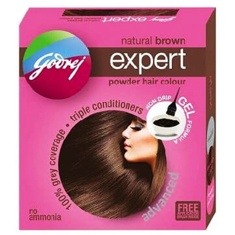 Godrej Expert Powder Hair Color Natural Brown