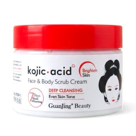 Guanjing Kojic Acid Face & Body Whitening Scrub Cream