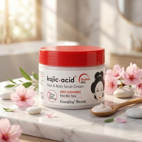 Guanjing Kojic Acid Face & Body Whitening Scrub Cream