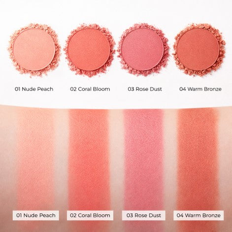 Hudamoji Silky Powder Blush (4 Shades)