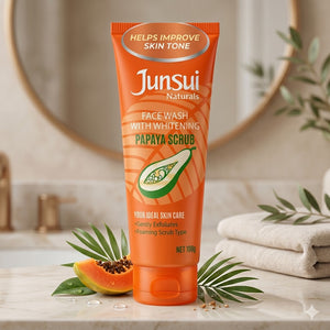 Junsui Naturals Face Wash with Whitening Papaya Scrub 100gm