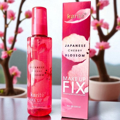 Karite Japanese Cherry Blossom Makeup Fix Mist Long Lasting 220ml