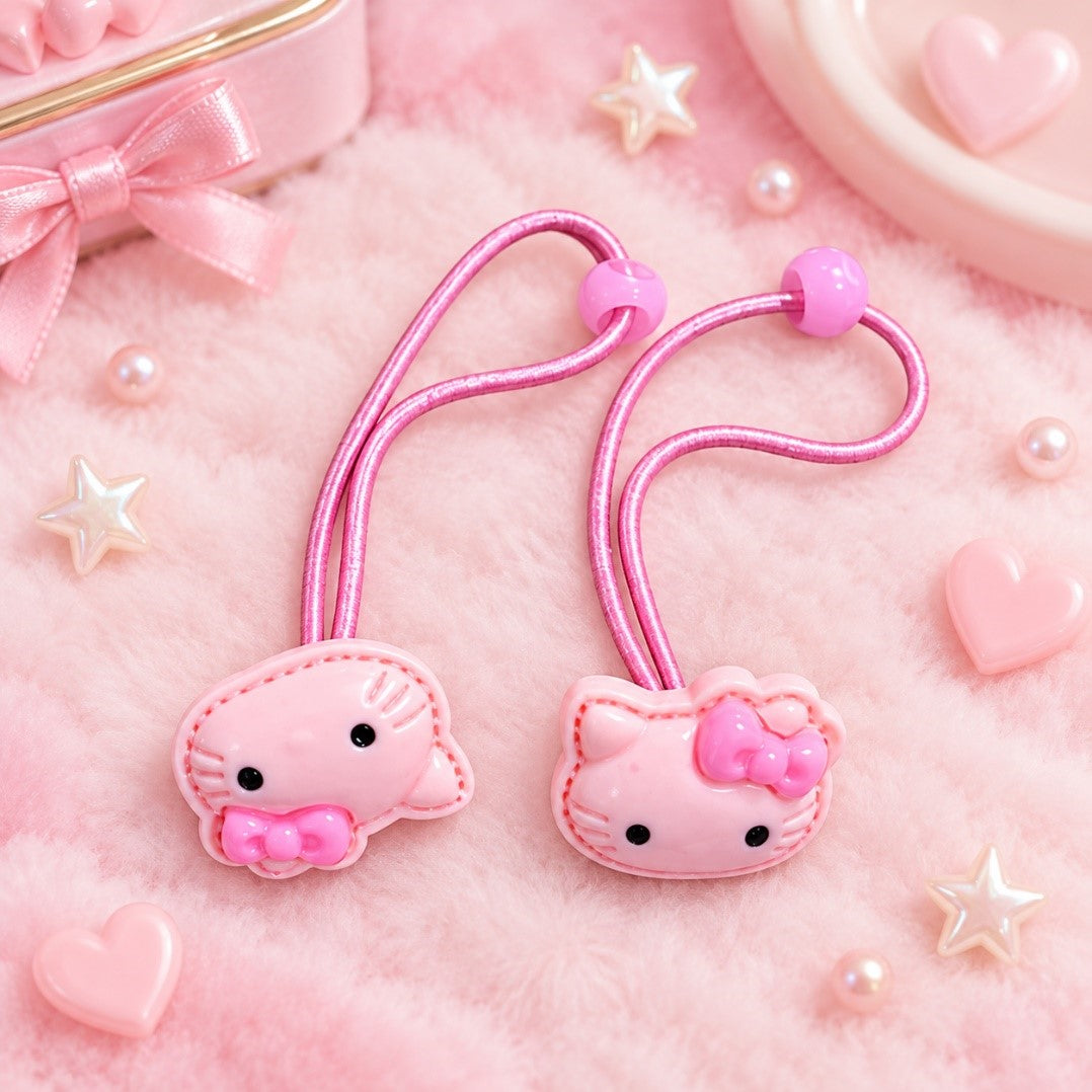 Kitty Cat Elastic Ponytails (Pack of 2)