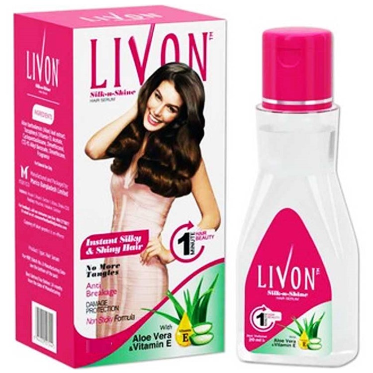 Livon Silk N Shine Hair Serum with Aloe Vera & Vitamin E 100ml