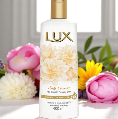 Lux Body Wash Soft Caress Jasmine &amp; Silk Essence Oil 400ml