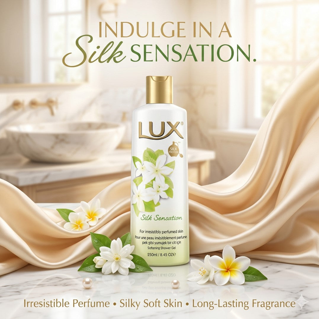 Lux Silk Sensation Body Wash Shower Gel 250ml (Imported)