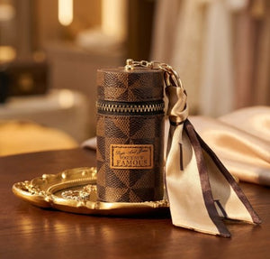 Mini Wallet Cylinder Bag with Key Chain