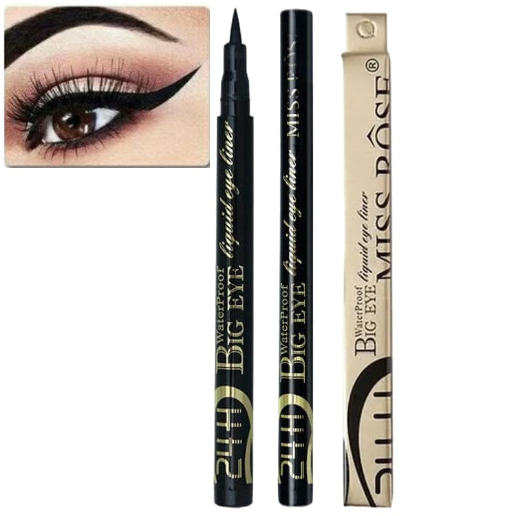 Miss Rose 24H Big Eye Liquid Eyeliner Waterproof Black