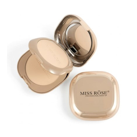 Miss Rose Pink Metallic Mirror Dual Compact Powder