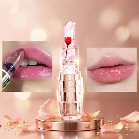 Mocallure Crystal Flower Jelly Transparent Pink Lipstick