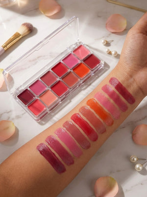 Mocallure Matte Color Lipstick Palette 02 Swatches