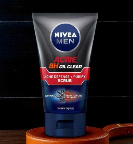 Nivea Men Acne Defense + Purify Oil Clear Scrub 100ml