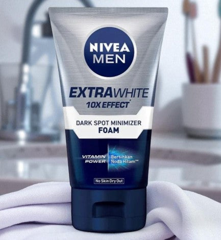 Nivea Men Extra Bright 10X Effect Dark Spot Minimizer Foam Wash 100ml