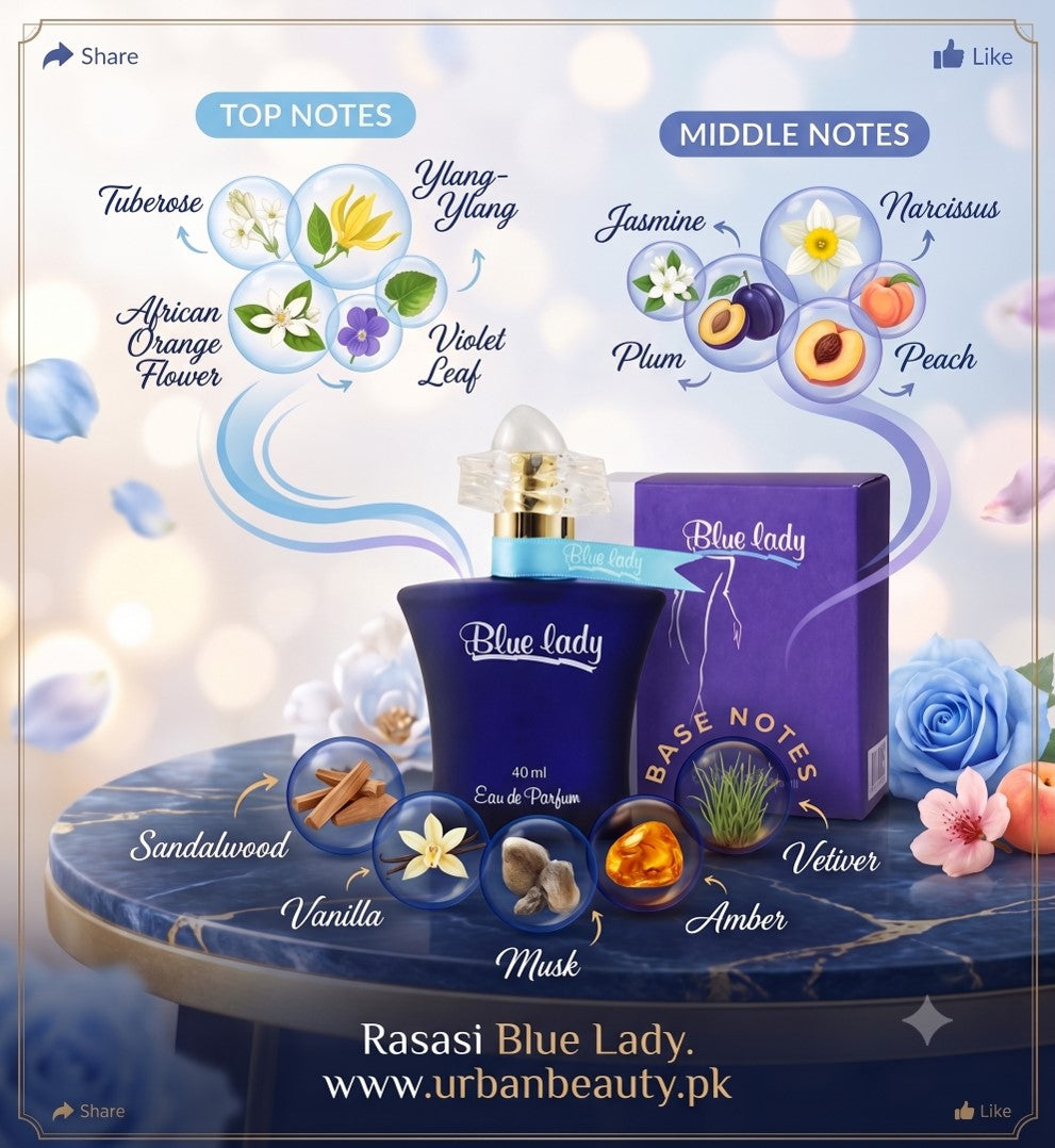 Rasasi Blue Lady Perfume EDP 40ml