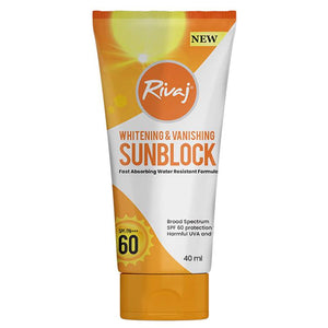 Rivaj UK Sunblock SPF 60 Whitening & Vanishing 40ml