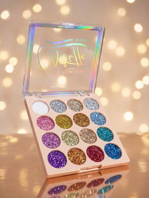 Rosa Angel Metallic Shimmer Glitter Eyeshadow Pigmented 16 Colors