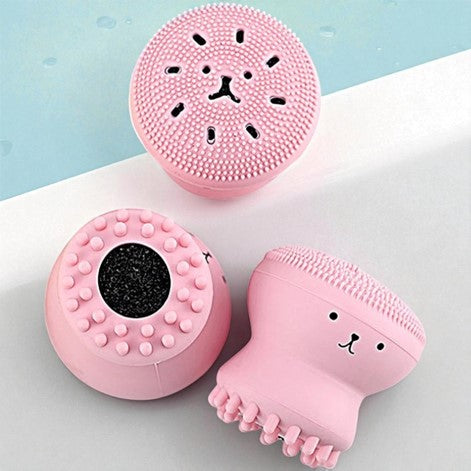 Silicone Octopus Shape Facial Cleansing Exfoliating Brush