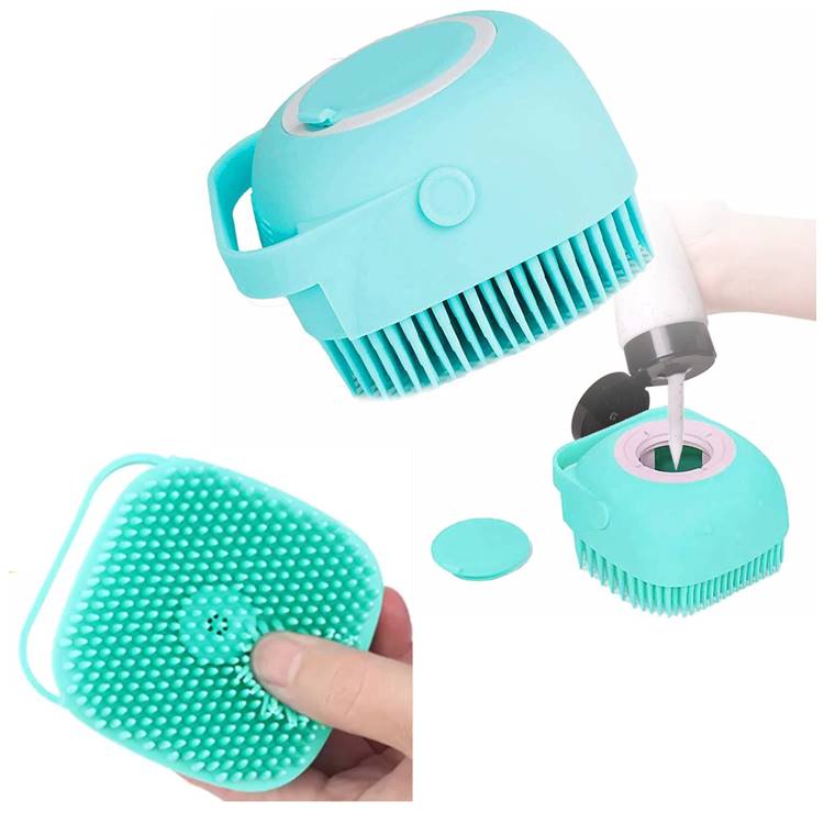 Silicone Soft Bath Brush with Dispenser