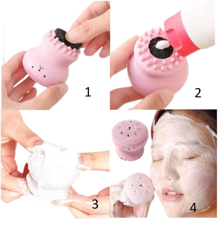 Silicone Octopus Shape Facial Cleansing Exfoliating Brush