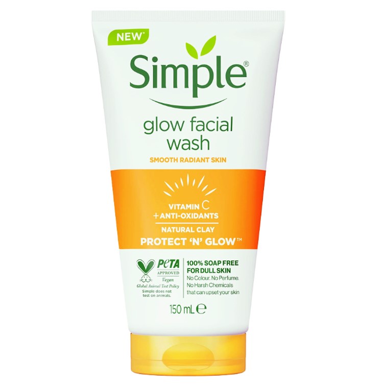 Simple Vitamin C + Antioxidants Glow Facial Wash 150ml