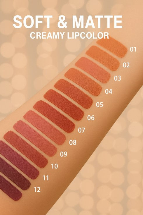 Soft and Matte Creamy Lip Color (Pack of 12)
