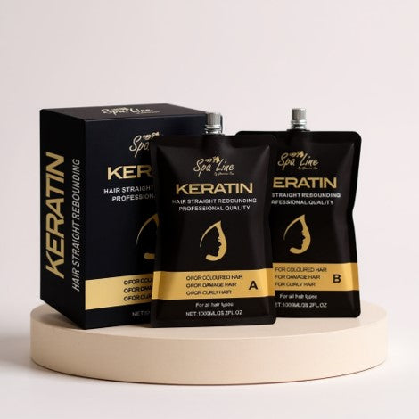 Spa Line Keratin Hair Straight Rebounding Professional Quality 1000ml