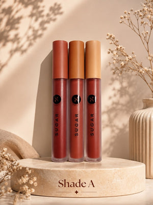 Sugar Lip Glaze Velvet Lip Cream Lipstick (Pack of 3)