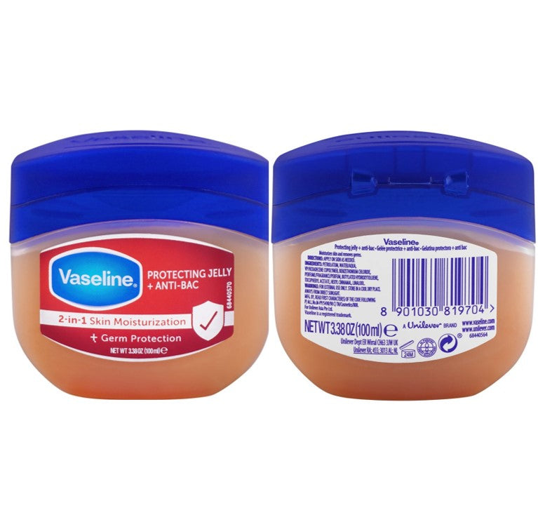 Vaseline 2 In 1 Skin Moisturization Protecting + Anti-Bacterial Jelly 100ml